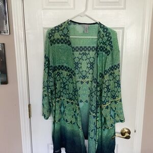 Catherines Green and Blue  Asymmetrical Tunic